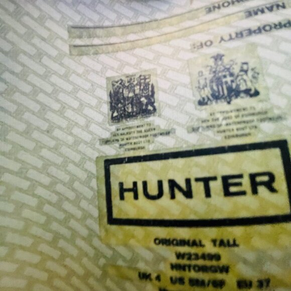 HUNTER Original Tall Rainboots Womens 6 Black Waterproof Garden READ - Picture 6 of 9